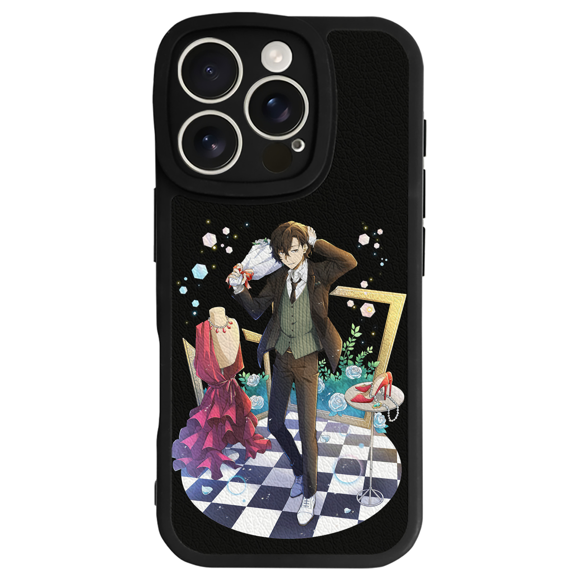 （画像用） 文豪ストレイドッグス Bungo Stray Dogs 【iPhone 16シリーズ対応】シリコンスマホケース（レザー調） 材質：シリコン